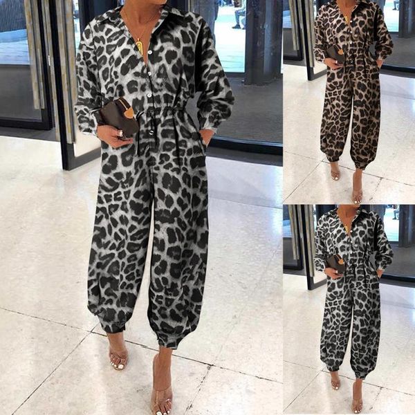 

45# fashion bodysuit women lady bandage lapel slim long jumpsuit button rompers pants playsuits 2021 women's jumpsuits &, Black;white