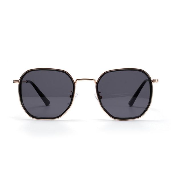 

seasonal seller-shaped men women sunglasses semi-metal frame 2021 retro glasses uv400, White;black