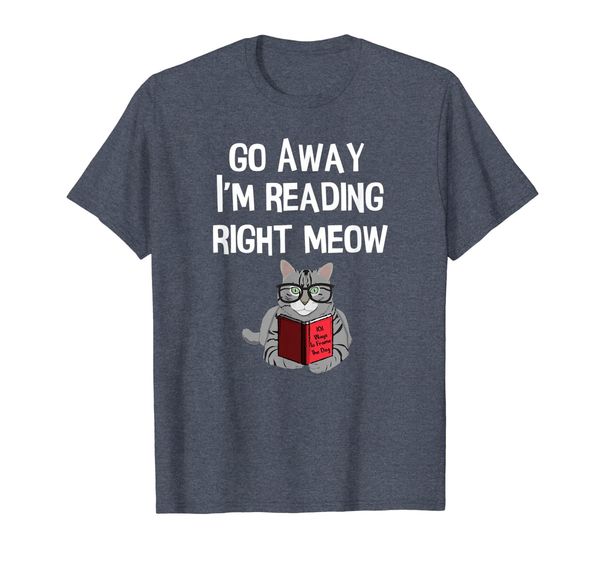 

fun go away i'm reading nerdy cat glasses love to read shirt, White;black