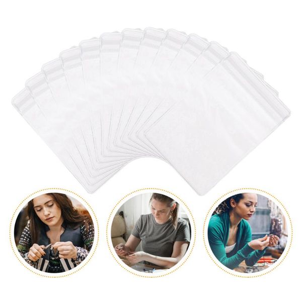 

storage bags 100pcs pvc jewelry anti oxidation bag rings earrings pouch