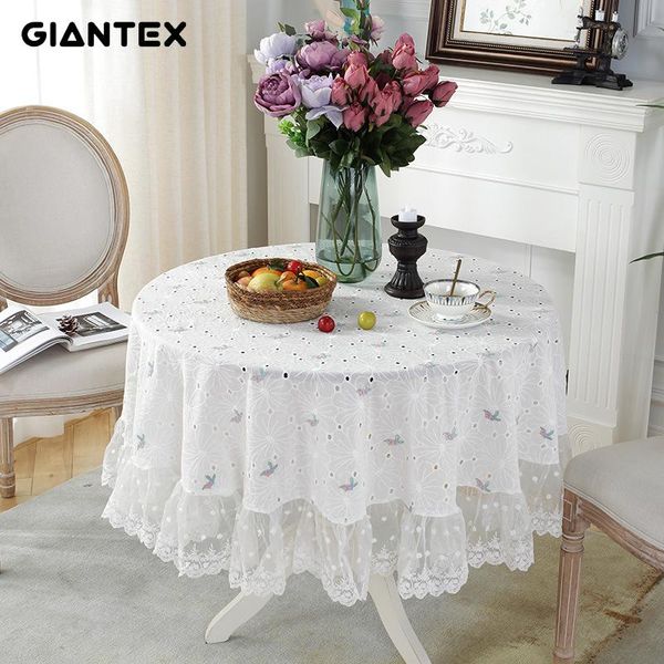 

table cloth giantex hollow lace decorative tablecloth round tablecloths dining cover obrus tafelkleed mantel mesa nappe