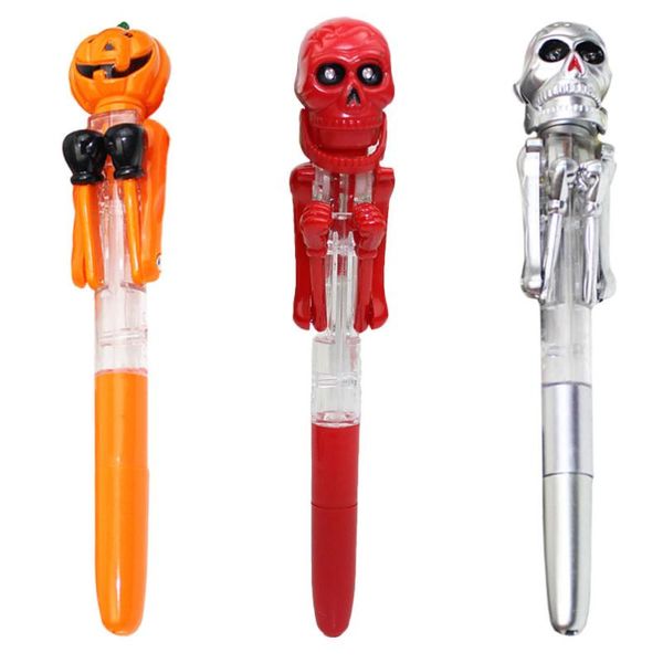 

gel pens 3pcs halloween ballpoint pumpkin skull glowing writing pen mixed styles