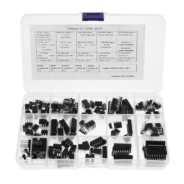 Organizzatori di strumenti 1 Set Simple Opamp Timer Pratico kit di assortimento di chip Durevole