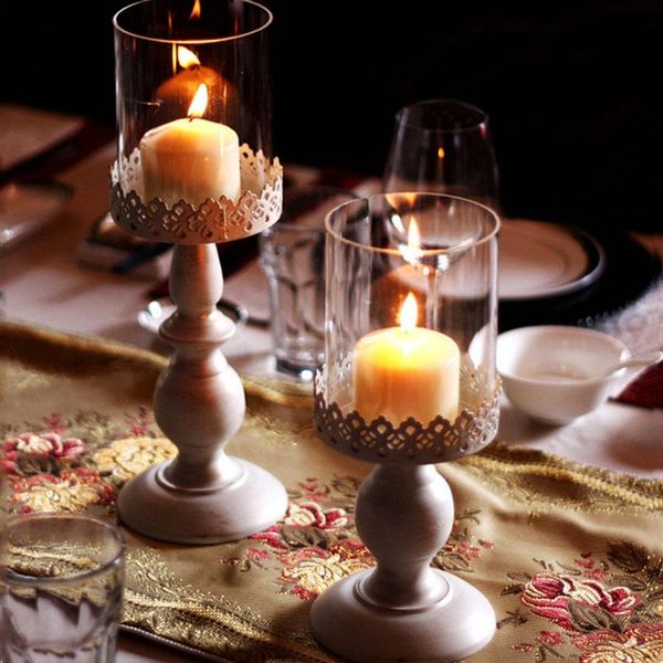 

candle holders european candlestick romantic candlelight dinner props western retro