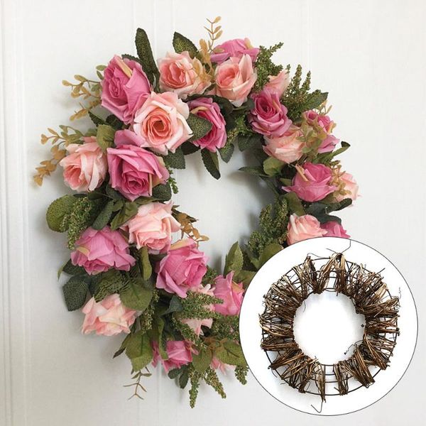 

decorative flowers & wreaths wedding decoration wreath natural rattan garland diy crafts decor for home door grand tree gift party ornament