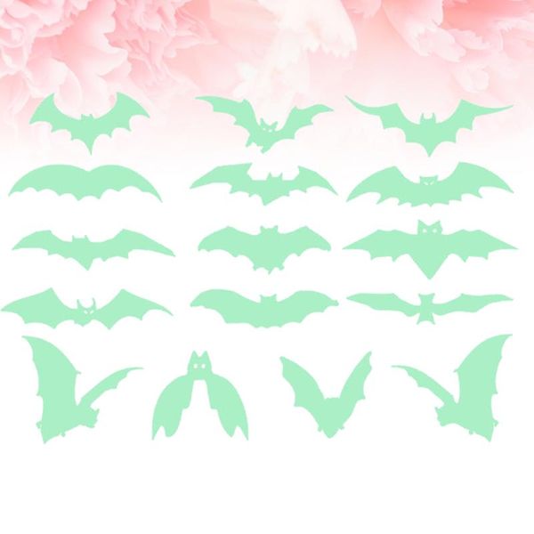 

wall stickers 2pcs bat night light sticker luminous fluorescent holiday festival