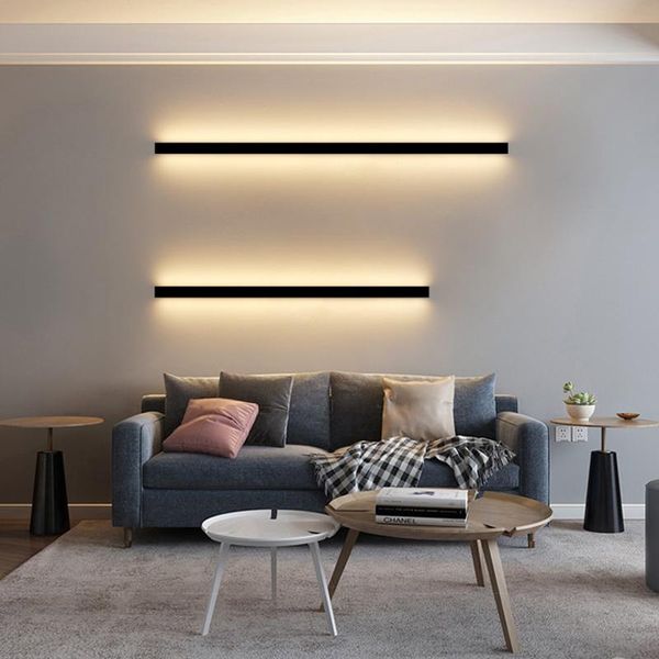 

wall lamp led interior light thin modern bedroom living room stairway sofa background minimalist decoration fixtures