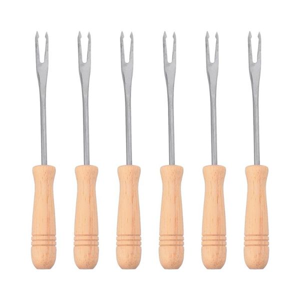 

forks 6 pcs stainless steel corn holders skewers prong sweetcorn holder fork