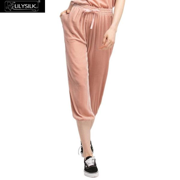 

women's pants & capris lilysilk bottoms cool slip on silk women clearance sale, Black;white