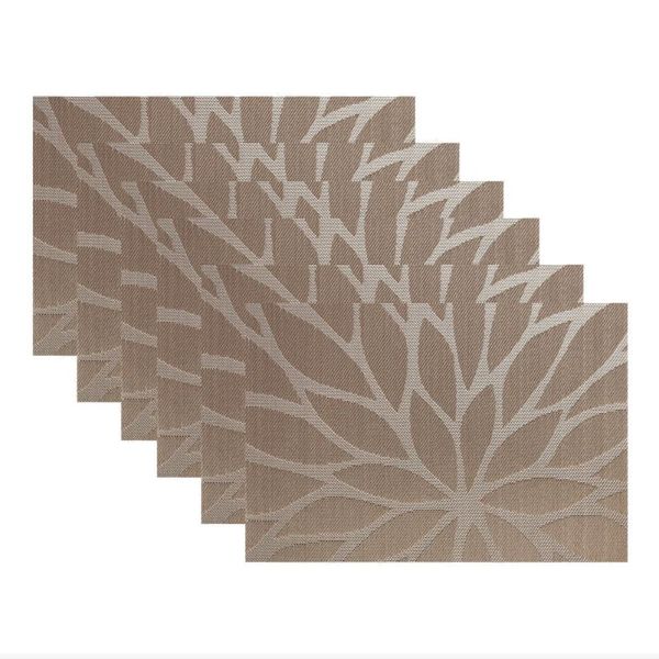 

mats & pads modern 6 pcs/sets fashion pvc insulation el placemat restaurant table mat quality antislip waterproof dish