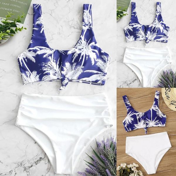

high breast bikini set women's two piece swimsuit contrast gradient split swimwear summer brazilian beachwear, White;black