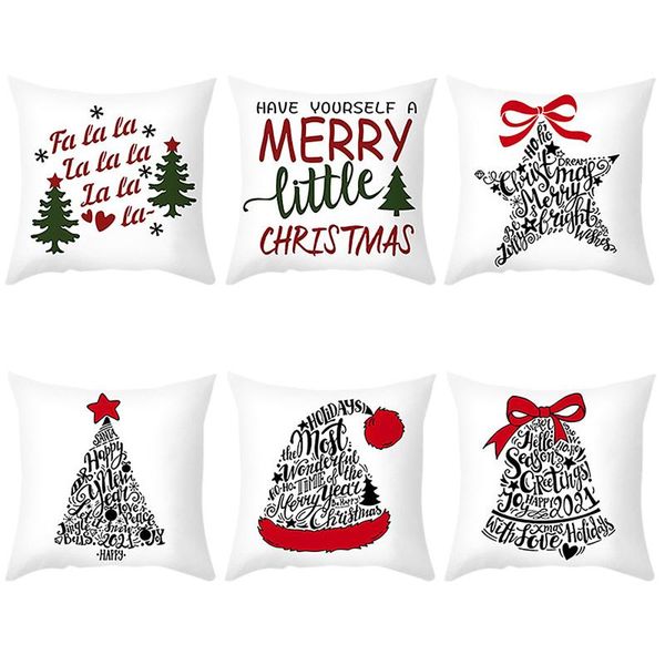 

pillow case 45x45cm letter pattern santa claus christmas pillowcase 2021 decor for home merry ornament navidad xmas gift