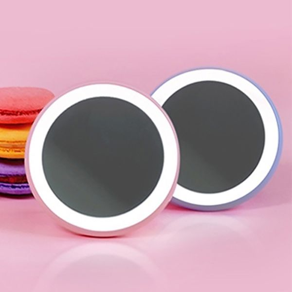 

mirrors cosmetic mini portable bag fill light portable small round gift led small
