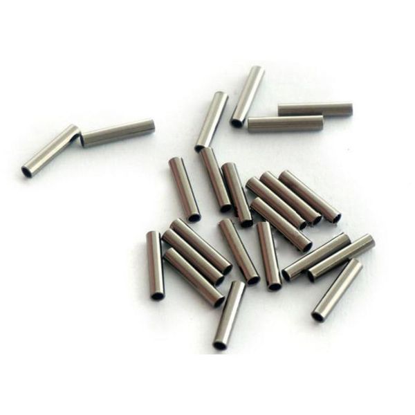 

fishing accessories 100pcs tube 1.0mm-2.8mm length 8mm copper wire pipe crimp sleeves connector sea line