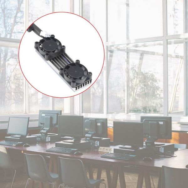 

lapcooling pads m.2 2280 solid state hard drive radiator with 2 fan 3pin motherboard power supply heat disspation for deskpc