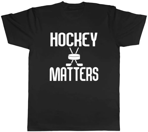 

Hockey Matters Mens Unisex T-Shirt Tee, White;black