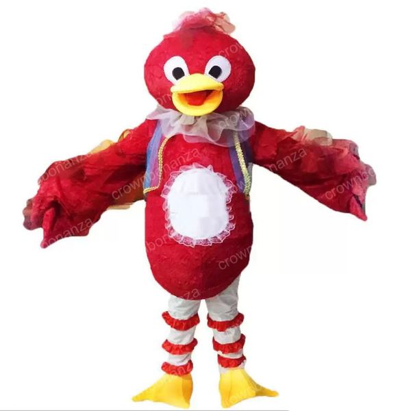 Хэллоуин красный птица талисман костюм топ качество мультипликационный персонаж наряд костюм взрослых размер рождественские карнавал день рождения вечеринка на открытом воздухе