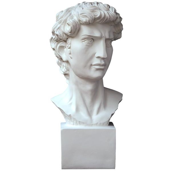 

decorative objects & figurines 2021 47cm david head portraits statue michelangelo buonarroti arts sculpture resin art&craft home decoration