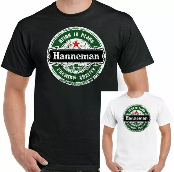 

jeff hanneman t-shirt mens slayer reign in blood guitar rock tee, White;black