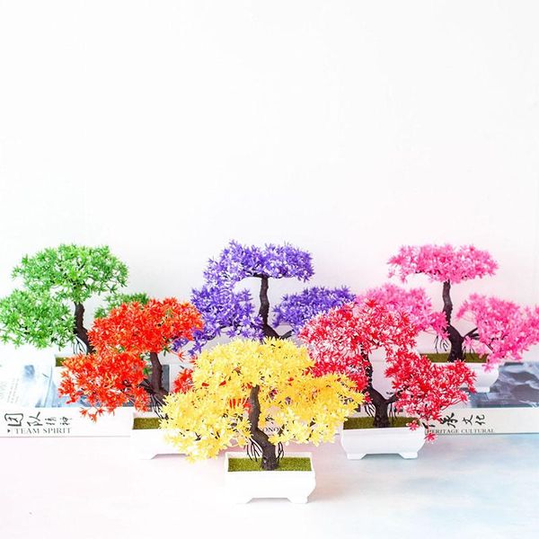 

decorative flowers & wreaths 1 piece artificial yunsong four-legged plum blossom potted simulation flower set living room restaurant shop de