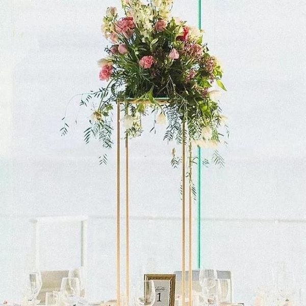 

candle holders floral columns square frame flower vase column stand for wedding event party decoration yudao1445