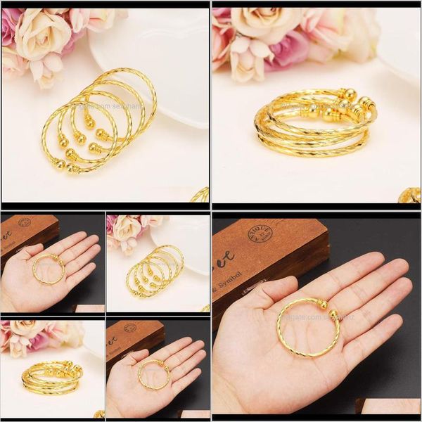 

bracelets jewelrysmall lovely dubai africa bangle arab gold charm girls india anklet bracelet jewelry for kids baby birthday gift drop deliv, Black