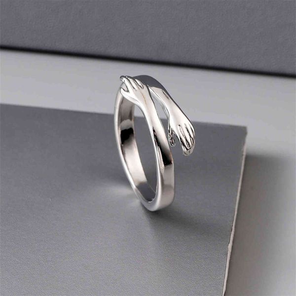 2021 Trendy Liebe der Umarmung Ring Einstellbare Ring frauen Ring Mode Schmuck Bankett Geschenke anillos acero inoxidable mujer anillos g1125