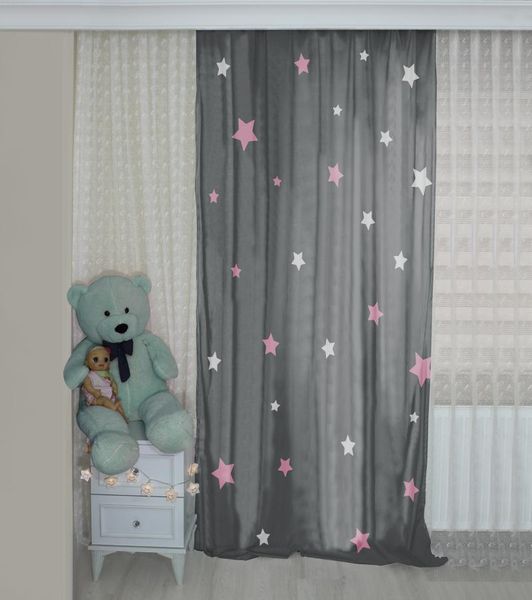 

curtain & drapes stars patterned background velvet kids room drape