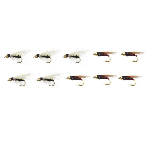 

10pcs slowly sinking salmon trout steelhead minnow fishing flies hooks