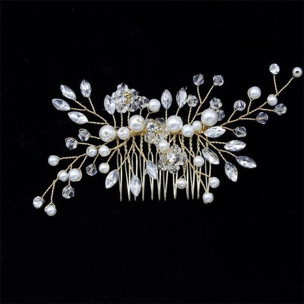 

hair accessories elegant wedding combs for bride crystal rhinestones pearls women hairpins bridal headpiece jewelry