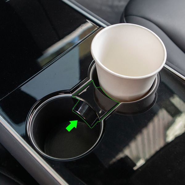 Tesla Model 3 Car Cup Holder Clip Slot per tazza d'acqua Limitatore limite antiscivolo per accessori Model3 Accessorio modello tre 2021