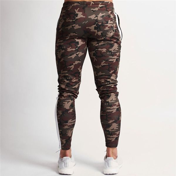 

men's pants 2021 muscle boys fitness training running leggings camouflage elastic slim fitting exercise suit, Black