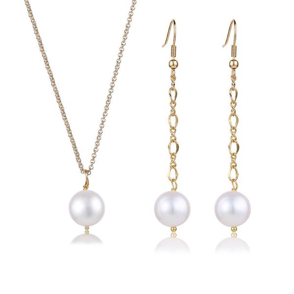 

european wedding bridal jewelry sets natural black obsidian white freshwater pearl drop earrings necklace for women bracelet, &