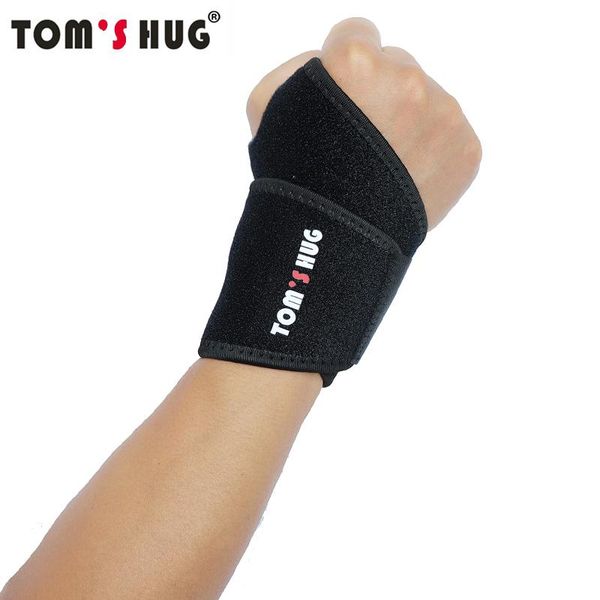 

wrist support 1 pair adjustable protect brace wristband tom's hug brand professional sports protection wristbands black, Black;red