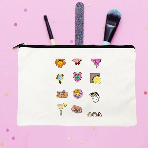 

cosmetic bags & cases women cartoon printed make up bag fashion cosmetics organizer for travel colorful storage lady