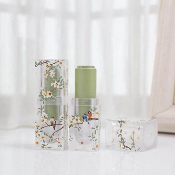 

storage bottles & jars 3.5ml empty lip gloss tubes containers clear mini refillable square for diy cosmetic