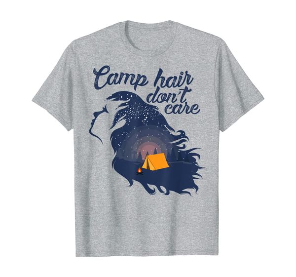 

camp hair don't care shirt | cute summer camp t-shirt gift, White;black