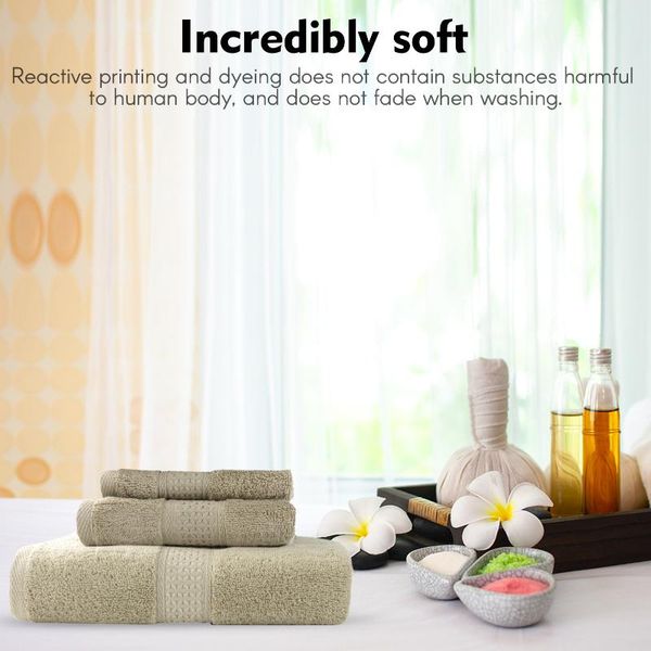 

towel 100% cotton towels luxury bath sets soft and absorbent premium quality perfect for bathroom el shower daily use 3 pcs