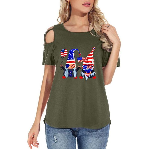 

women's t-shirt 40# printing short tshirt sleeve hollow out summer casual off the shoulder tees female simple basic tshirts, White