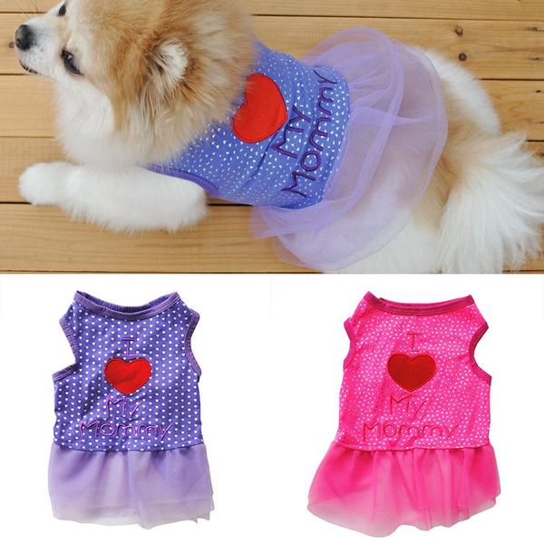 

pet dog rose flower gauze dress skirt puppy cat princess clothes apparel