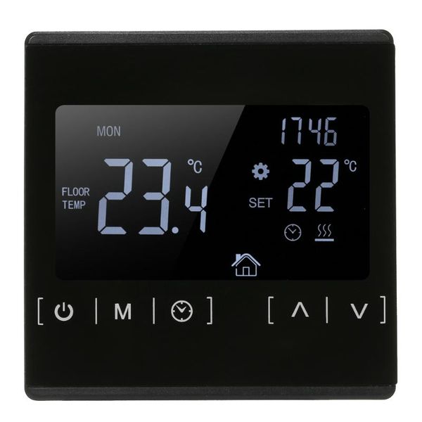 

smart home control electric floor heating system water thermoregulator temperature measuring tool with lcd touch screen thermostat