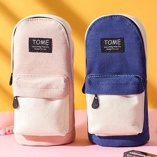 

school bags student color schoolbag type pencil case multifunctional office scholl supplies stationery bag cute large capacity pen