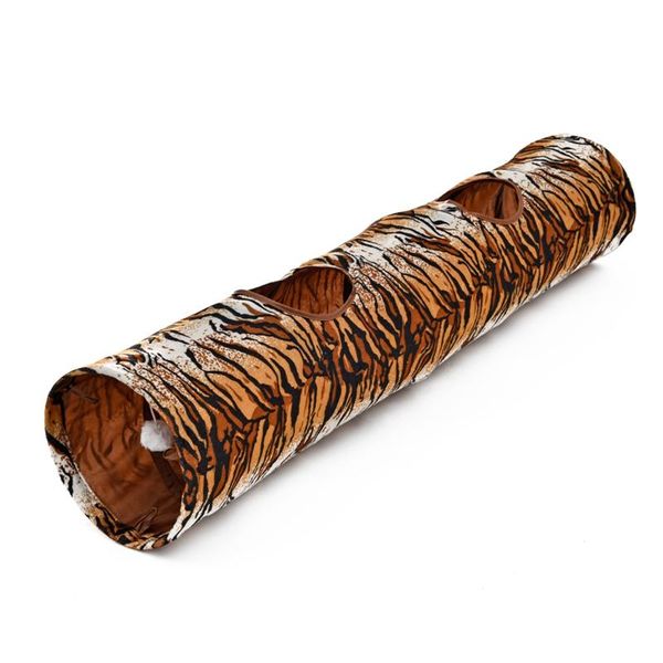 

tiger pattern cat toys pet tunnel funny shake hanging ball bulk play