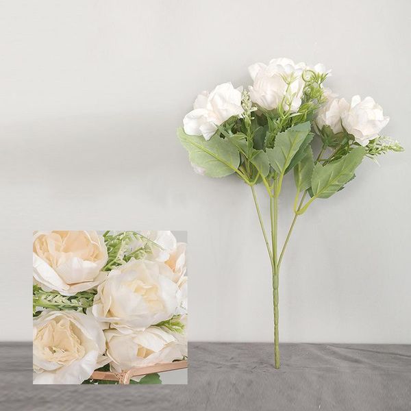 

artificial peony fake flower bouquet home wedding table decoration party supply decorative flowers & wreaths