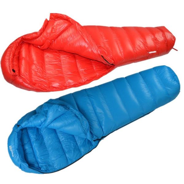

sleeping bags mummy down bag winter outdoor family camping ultra-light warm natural hiking climbing travel cold-proof mattress