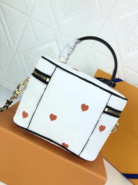 

m57458 m57482 women leather tote shoulder crossbody bags travel vanity double zip with padlock closure titching adjustable strap handbag