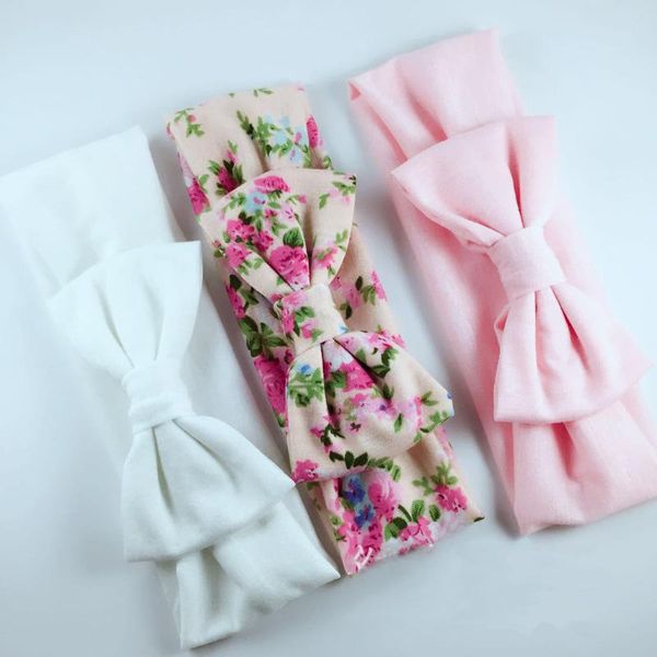 

hair accessories baby elastic headband 3pcs stretchy twist knot bow head wrap twisted knotted cute printing band gifts, Slivery;white