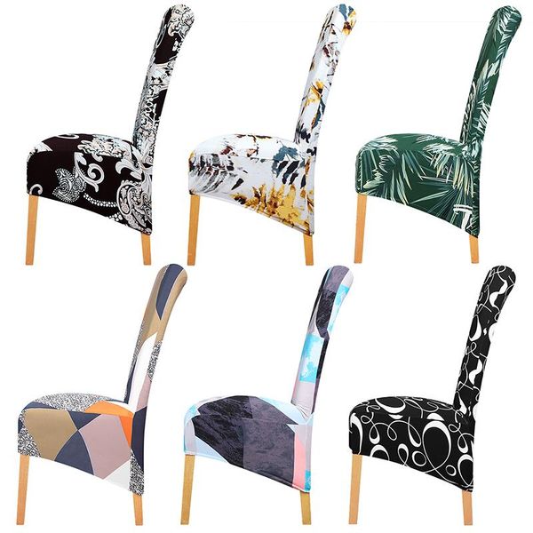 

chair covers printing flower xl size cover long back big seat europe style for el party banquet