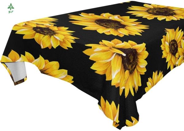 

table cloth a yellow blooming sunflower pattern on tablecloth decorates kitchen picnic party
