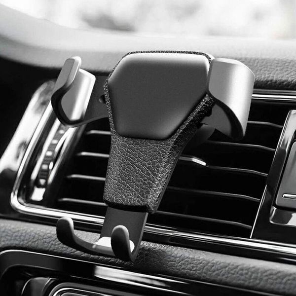 

gravity auto phone holder in car air vent clip mount mobile cellphone stand support for cell mounts & holders